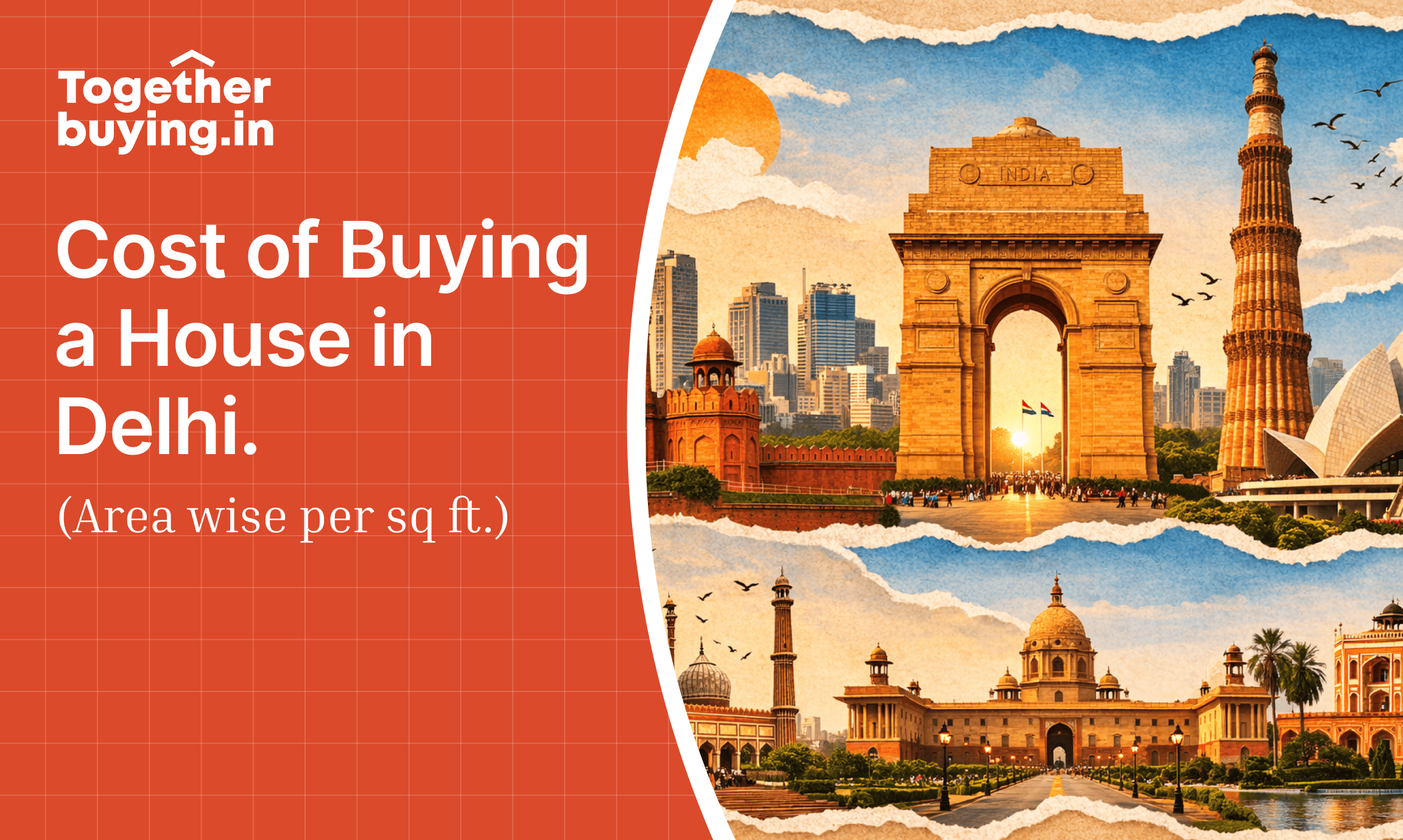 Cost of Buying a House in Delhi – Area Wise Price per Sq Ft