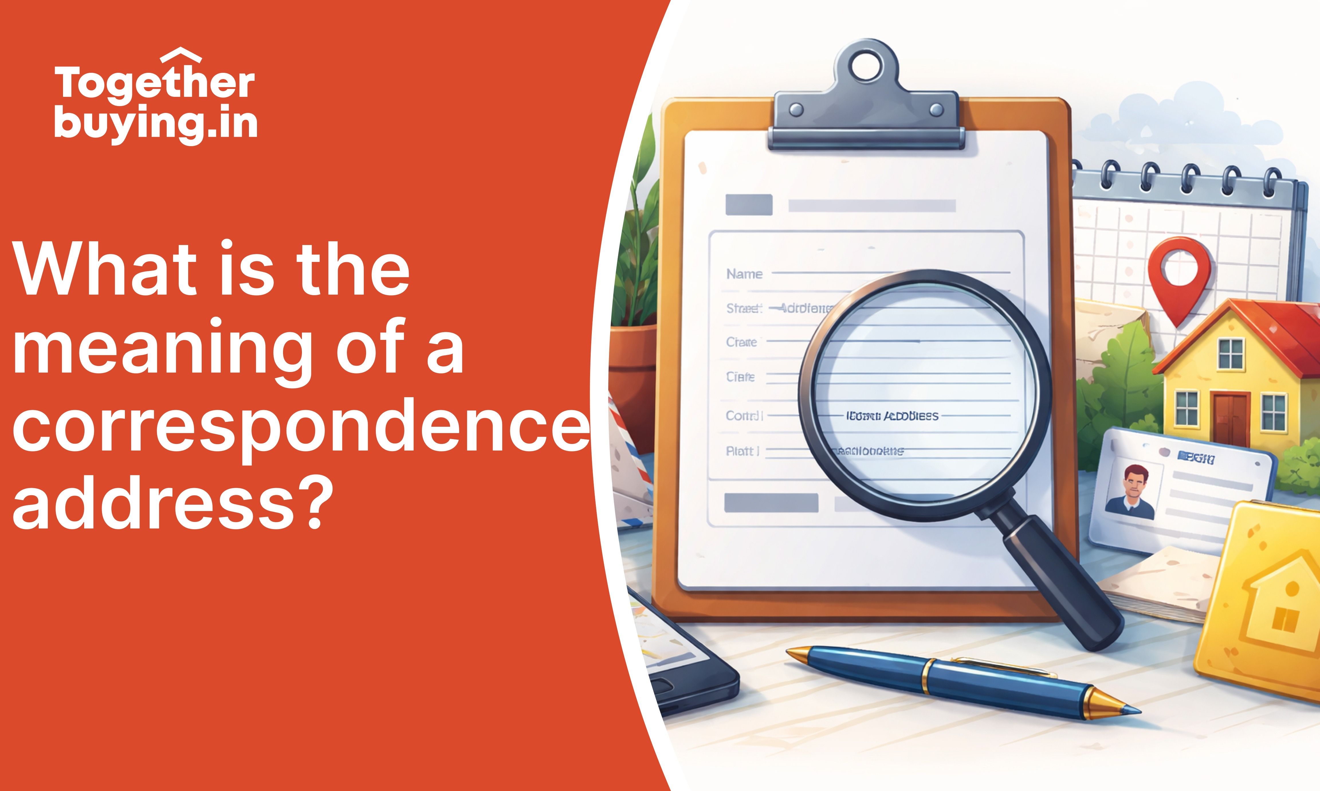 What is the meaning of a correspondence address?