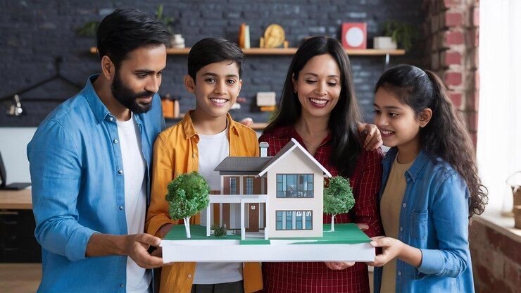indian-family-father-mother-son-daughter-holding-3d-paper-model-home-real-istate-concept_926199-3567466.jpg